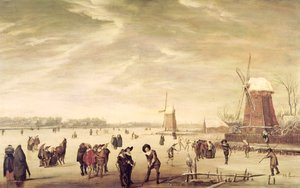 Jeux sur la glace - Pieter Codde